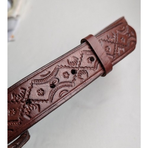 Cinturón Hombre Mexicano Hecho a Mano + Tejido Cuero Hebilla Cintura 34-38" 11/2" Ancho EVU - Imagen 2 de 8