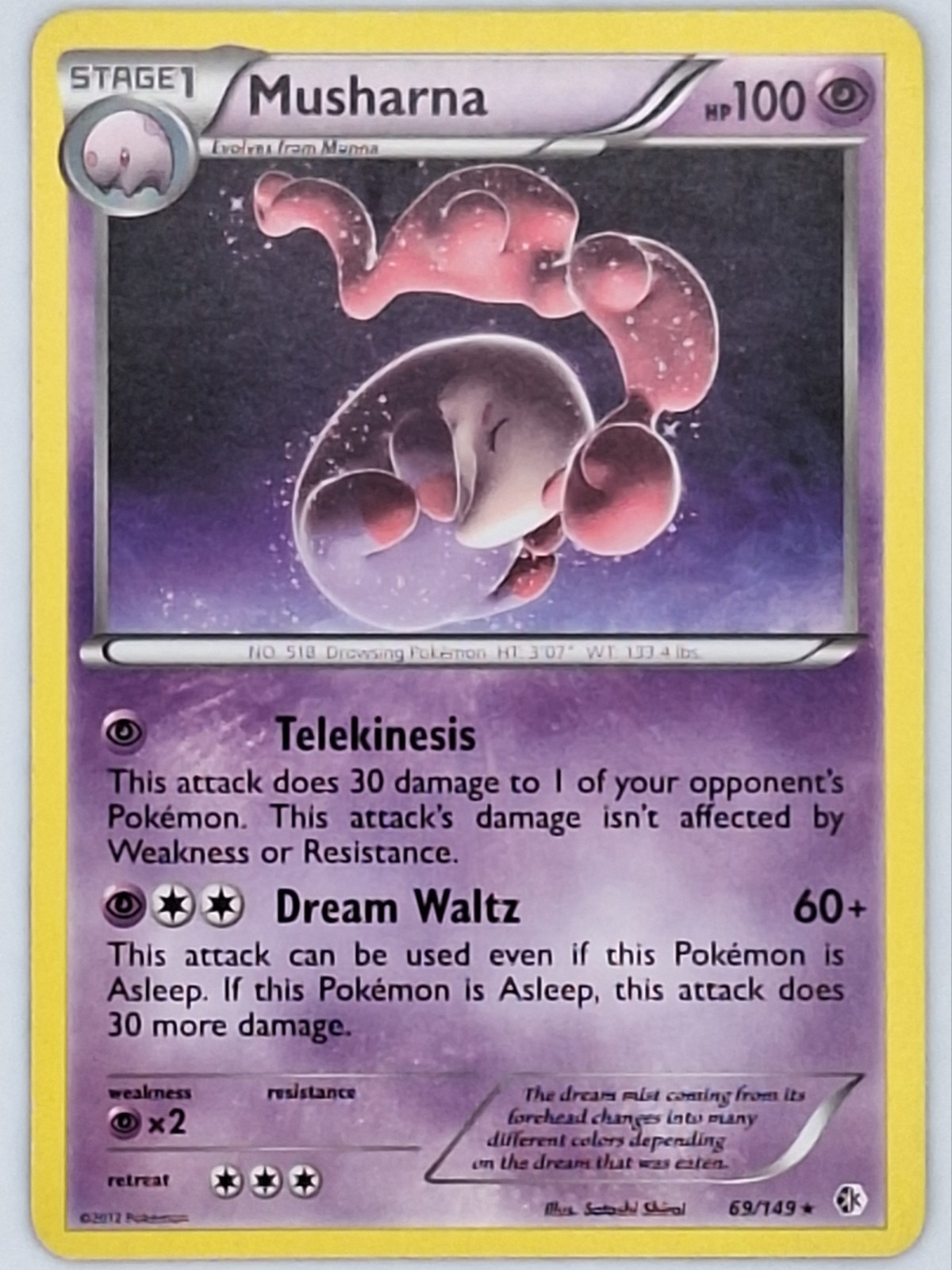 Musharna 69/149 Pokemon - Black and White Boundaries Crossed MP
