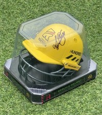 Marcus STOINIS In Person Signed Trent Rockets Mini Cricket Helmet with COA
