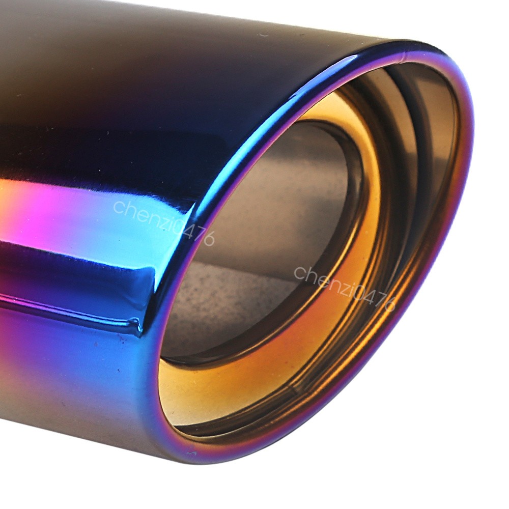 Car Exhaust Pipe Tip Rear Tail Throat Muffler Blue For 2005 Acura NSX-T
