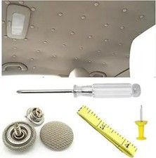 60PCS Car Roof Headliner Repair Rivets and Retainer Buttons Kit with Installatio