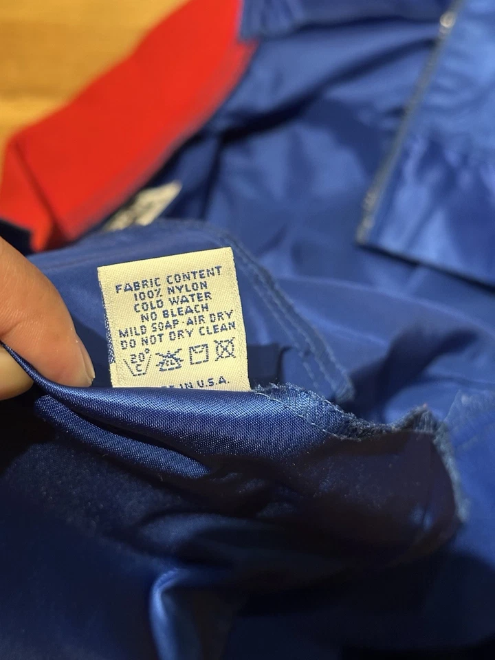 Vintage Starter Jacket 1984 Summer Olympics USA Blue Satin RARE Light Size L - Image 4 of 4