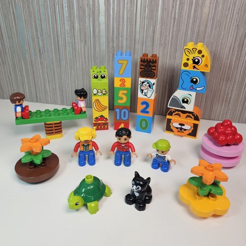Duplo Animal Figure Pieces Bundle - Turtle Flower Spring Food Tiger Giraffe Girl - Picture 1 of 15