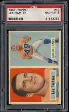 1957 Topps #10 Les Richter Rams PSA 8 NM-Mint