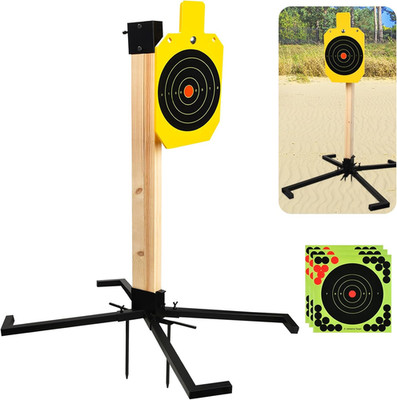 AR500 Steel Target Stand System, 3/8 Inch Thick Steel Hostage Targets with 2X4 S