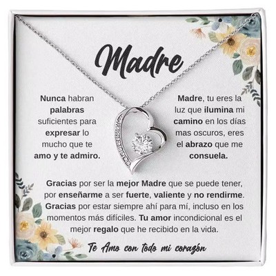 Love Heart Necklace for Mom/Collar Corazón Amor para Mamá - Mother's Day Birt...