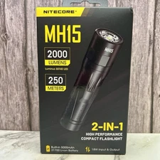 Nitecore MH15 Flashlight EDC 2000 Lumens 2 in 1 Flashlight/Power Bank