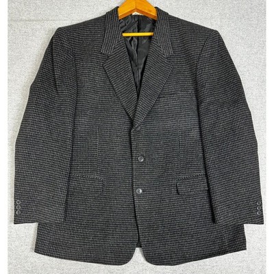 Tom Tailor Cashmere Blend Blazer Mens 46R Grey Houndstooth Jacket
