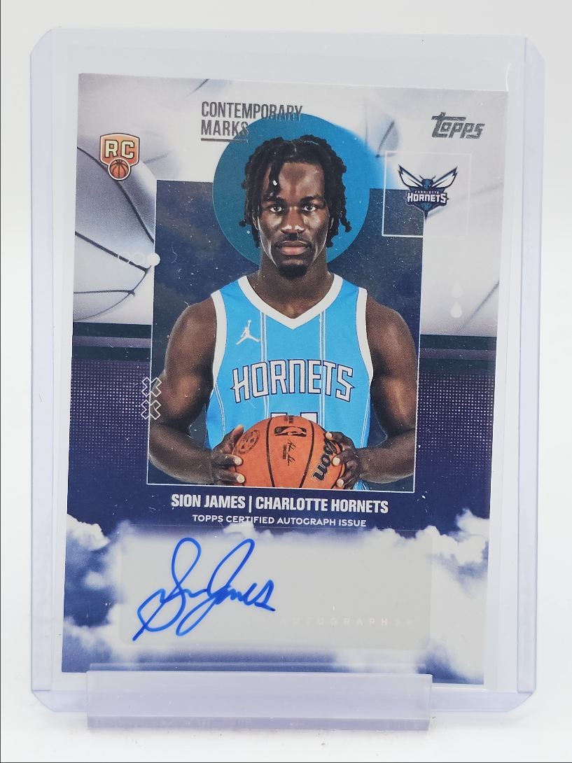 SION JAMES 2025-26 TOPPS CONTEMPORARY MARKS ROOKIE AUTOGRAPH RC AUTO Q5829