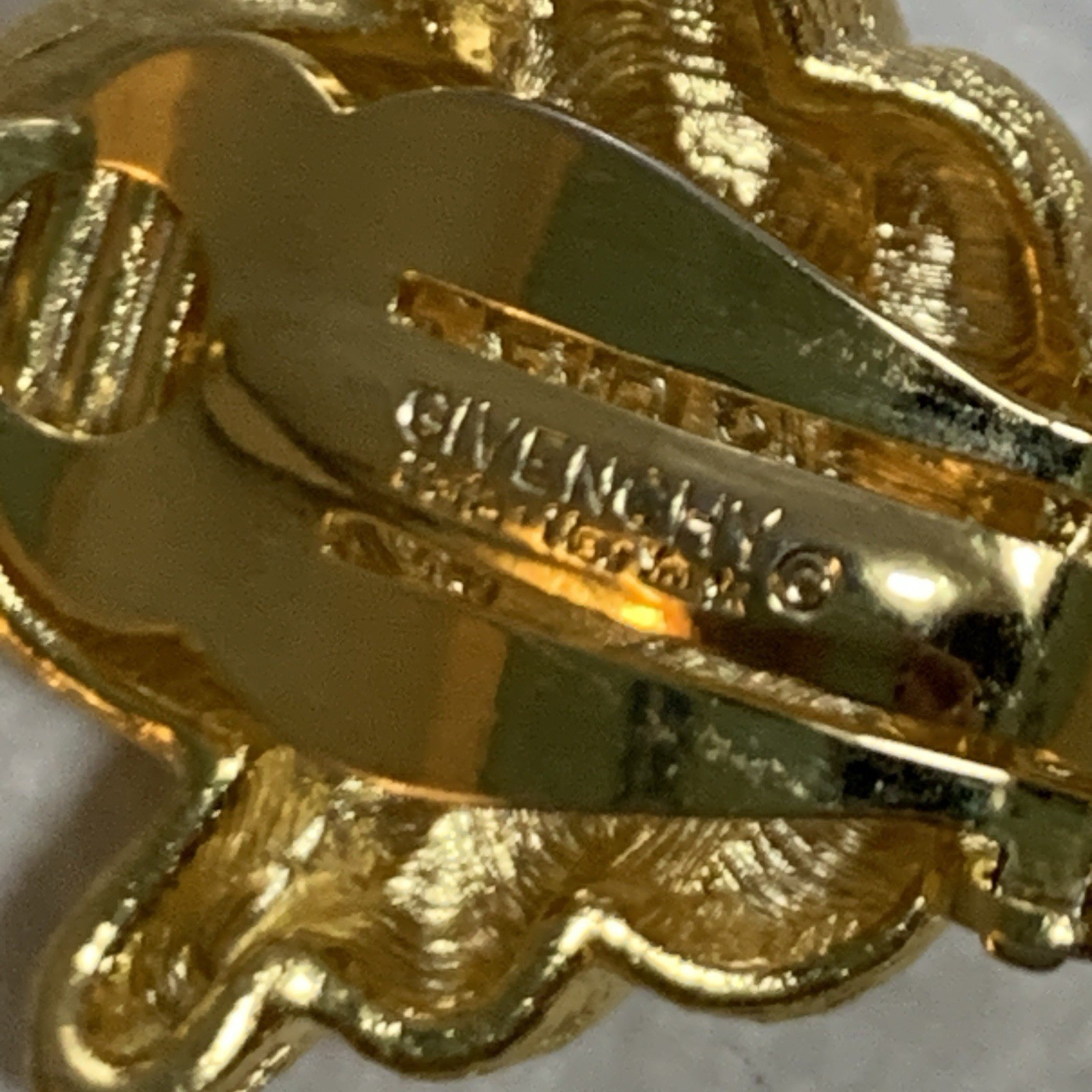 Vintage Givenchy Earrings Statement Tassels Clip On Brushed Gold Tone NY Paris thumbnail 6