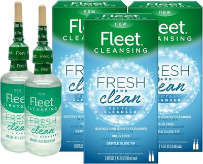 Fleet Fresh & Clean Saline Rectal Cleanser, 3 Pack (6 Bottles Total)