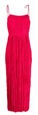 Ulla Johnson ruched tie-strap maxi dress in Hot Pink NWT Size 10