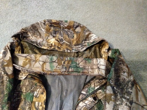 Camo Parka W/ Hood MEDIUM Zippered Pockets Lightweight Sports Hiking Camping - Picture 5 of 7