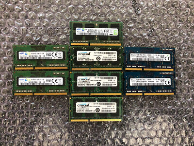 ミー Lot of 8 Samsung Hynix Crucial PC3-12800 4GB SO-DIMM 1600