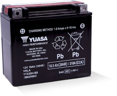 Yuasa Maintenance Free 12V Battery For ZR 9000 El Tigre 2014-21 YUAM62RBH