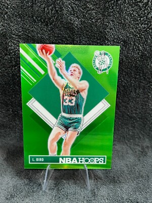 2024-25 Panini NBA Hoops #299 Larry Bird Premium Stock Lime Green 