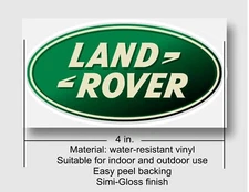 New Land Rover 4 in. oval sticker  only 2.99 but discounts if you buy 2 or more!