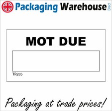TR285 MOT DUE SIGN VEHICLE GARAGE SAFETY TESTING SERVICE MOTOR M.O.T STICKER