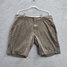 Fox Racing Men Shorts 34 Khaki Chino 8" Inseam Cotton Elastane