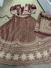 Indian Wedding / Reception Rose Lengha, Very Heavy and NICE