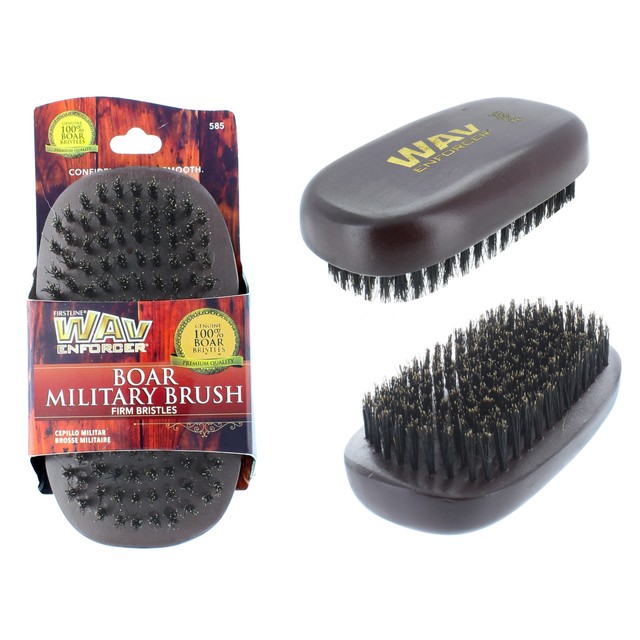 WAV Enforcer Wave Military Firm Boar Bristle Hair Brush 585 by