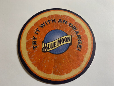 2005 Beer Coaster ~ BLUE MOON Brewery Belgian White Wheat Ale ~ Denver & Memphis