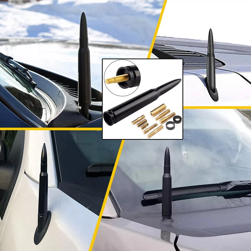1X BLACK BULLET ANTENNA 50 CAL for CHEVROLET SILVERADO 1500/2500/3500/GMC SIERRA - Image 2 of 4
