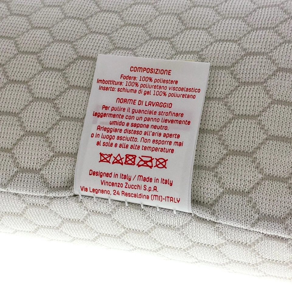 Guanciale Bassetti Memory Water-Gel Cuscino in Lattice Made in Italy puro cotone - Immagine 4 di 4
