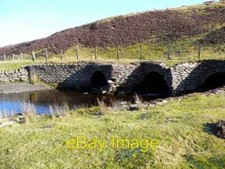 Photo 6x4 Artistic bridge building Dunside Reservoir Good use of sand-bag c2008