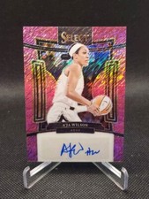 2024 Panini Select WNBA A'ja Wilson FOTL Pink Shimmer Prizm  AUTO 4/5 SSP Aces