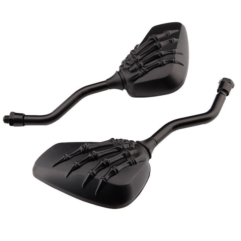 Espejos retrovisores calavera moto para Yamaha V Star XVS 650 1100 clásicos personalizados Foto 3 de 4