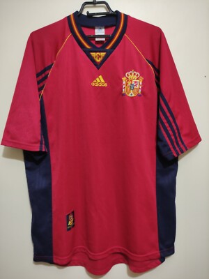 Spain 1998 2000 Home Shirt Vintage Football Jersey Adidas Camiseta