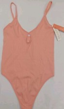 Colsie Women Seamless Bodysuit with Keyhole Fabric Soft Spandex Size Medium