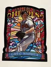 Greg Maddux 1998 Topps Gallery Of Heroes Jumbo Insert Card Atlanta Braves HOF 🔥