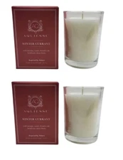 Pair (2) AQUIESSE AQ WINTER CURRANT Holiday Soy Boxed Gift Candle 6.5 oz ~ NIB