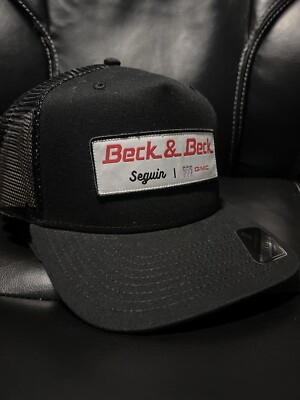 Beck & Beck GMC Seguin Dealership Black Snap Back Trucker Cap Dome Headwear