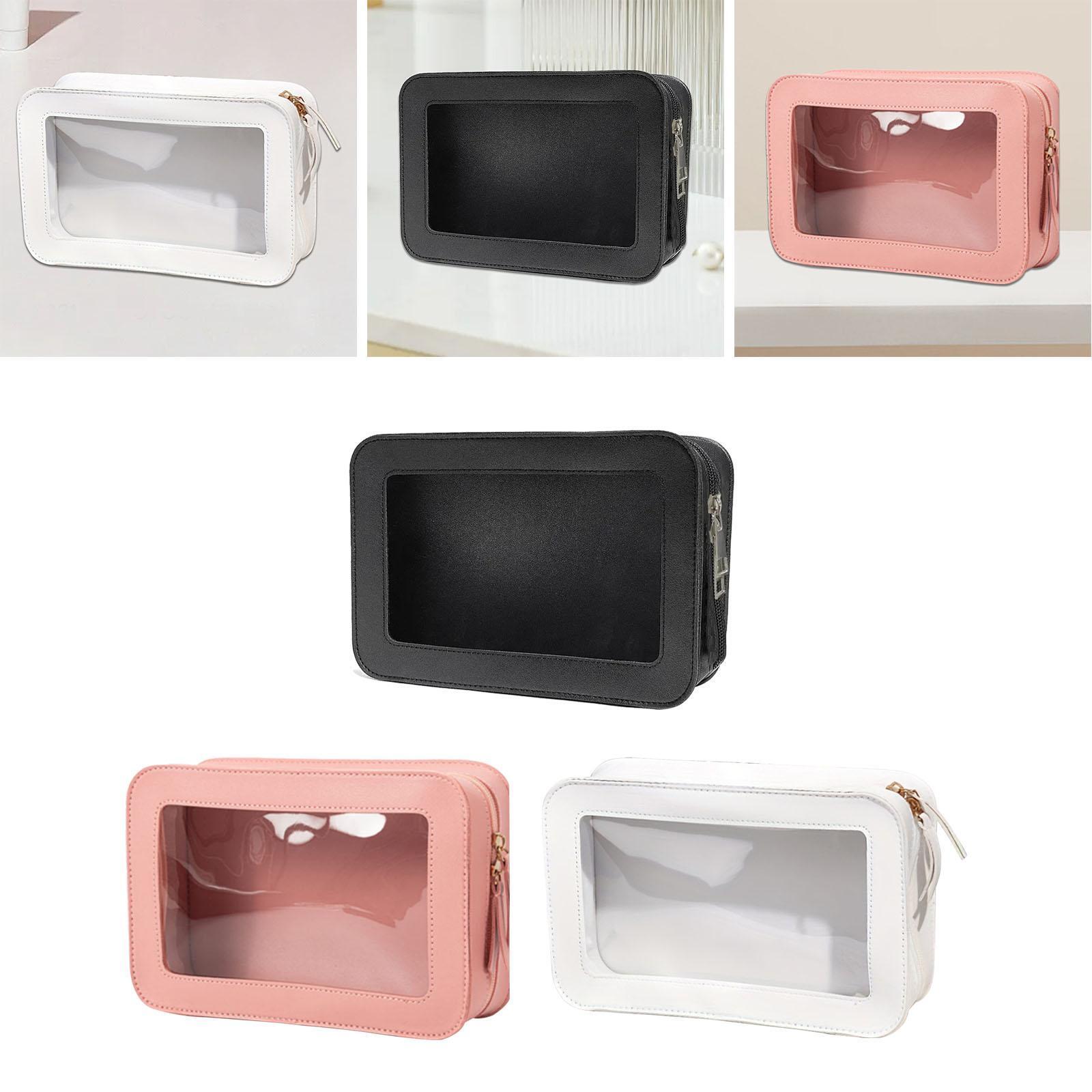 Makeup Bag for Women with Clear Window Travel Toiletry Bag for Personal-image