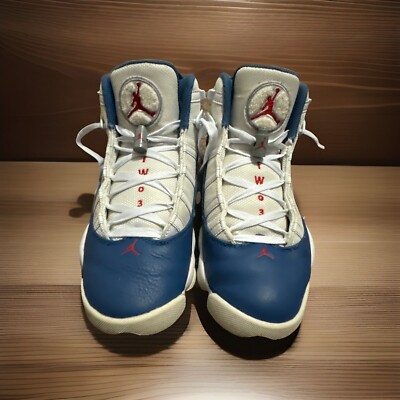 Nike Air Jordan Rings Shoes True Blue Red White Men's Size