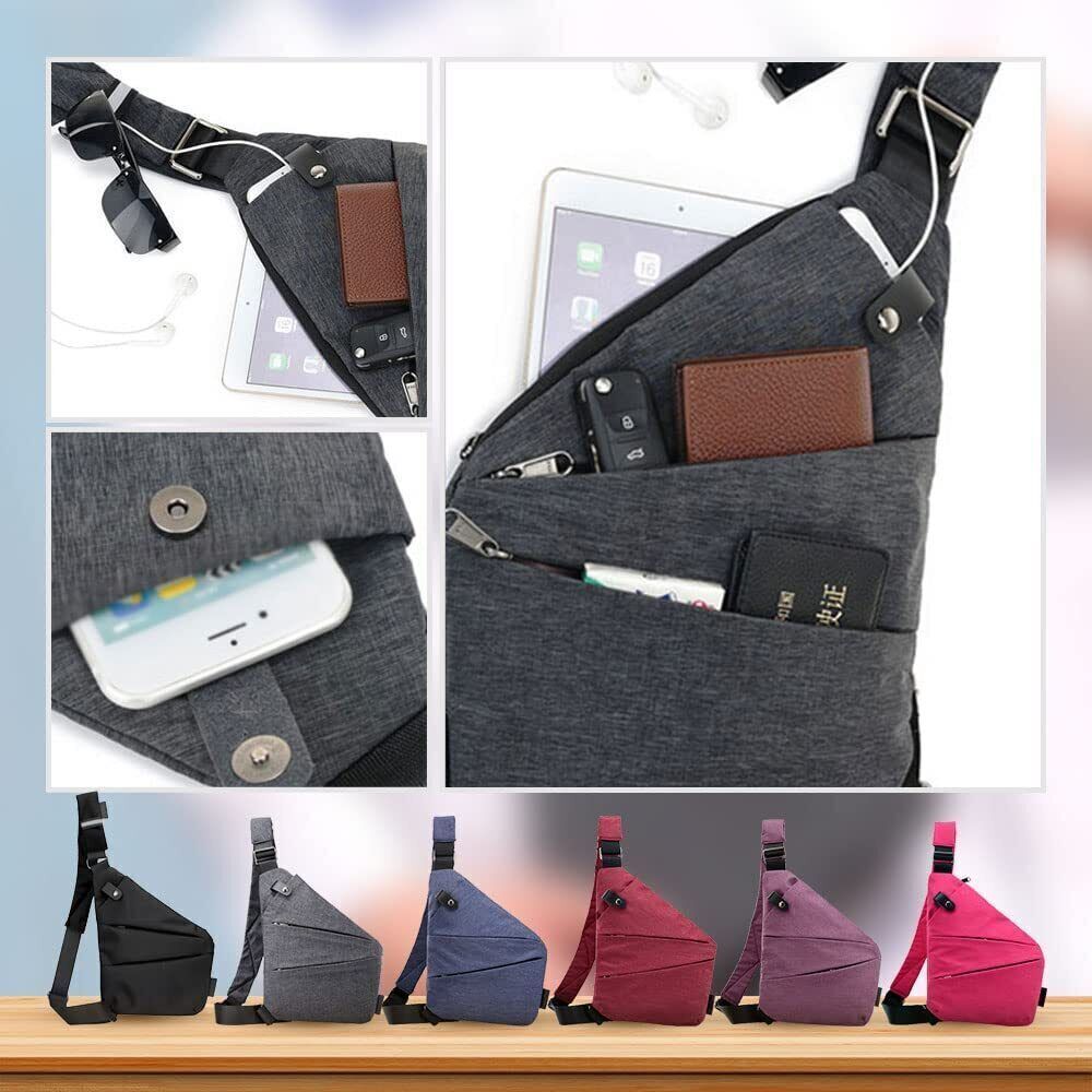 Valcen Personal Pocket Bag for Man, Crossbody Multipocket Antithief