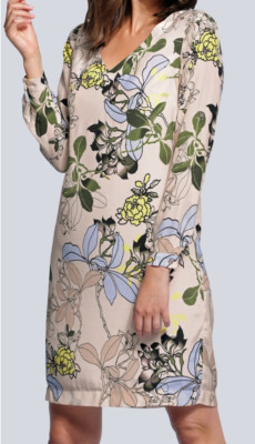  Alba Moda Druckkleid Kleid Partykleid Sommerkleid Cupro Viskose 40 42 44 46