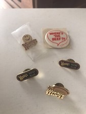 Lot Of Vintage Wendy’s Advertising Promotional Pins Collectible Set Many