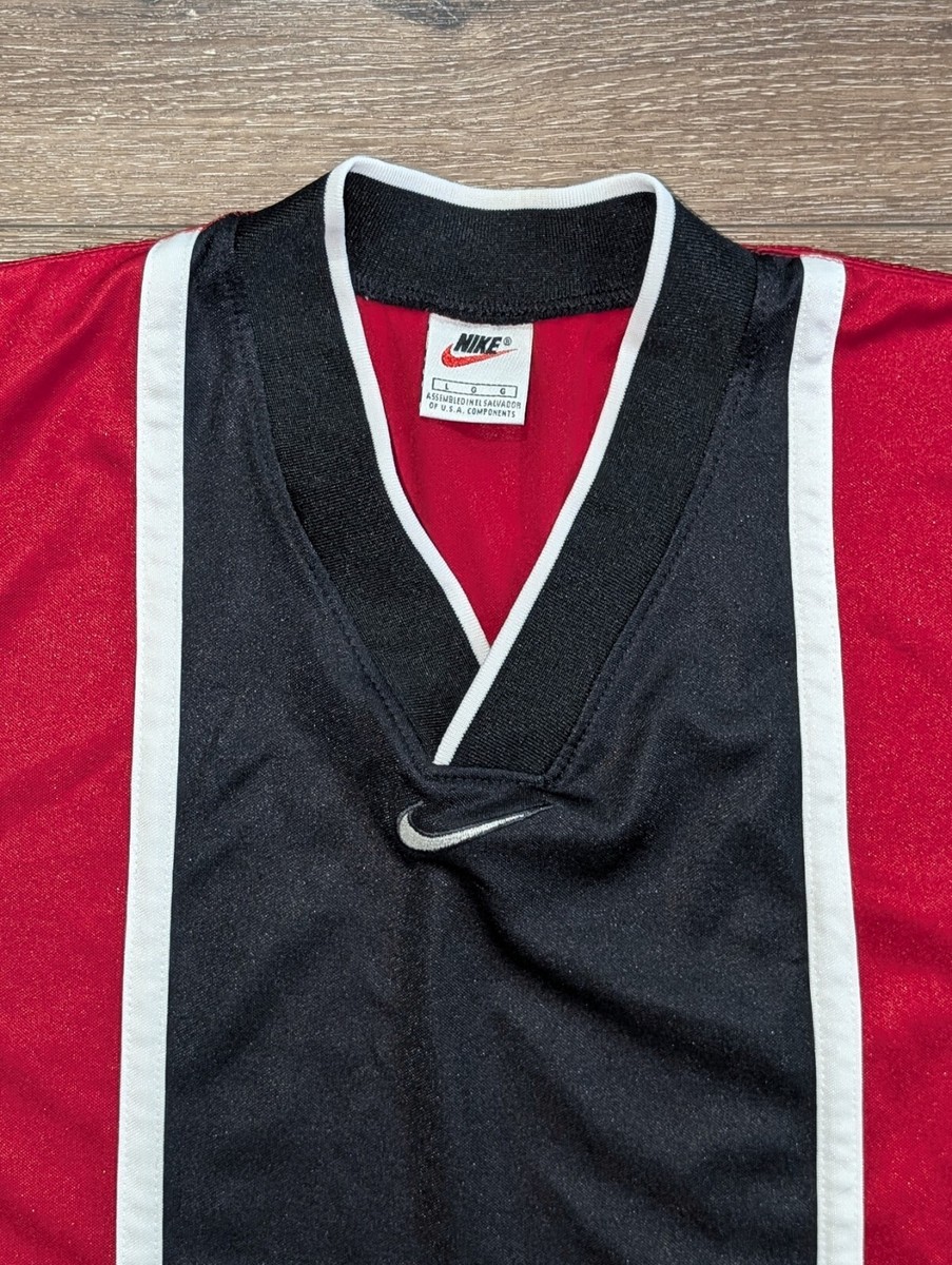 Vintage Nike 90s Center Swoosh striped soccer jersey - SIZE Vintage Nike 90s Center Swoosh striped soccer jersey - SIZE