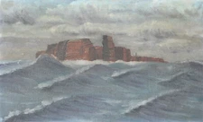 Unknown Artist Unsigned / Painting Circa 1880-1900 Heligoland From The Sea