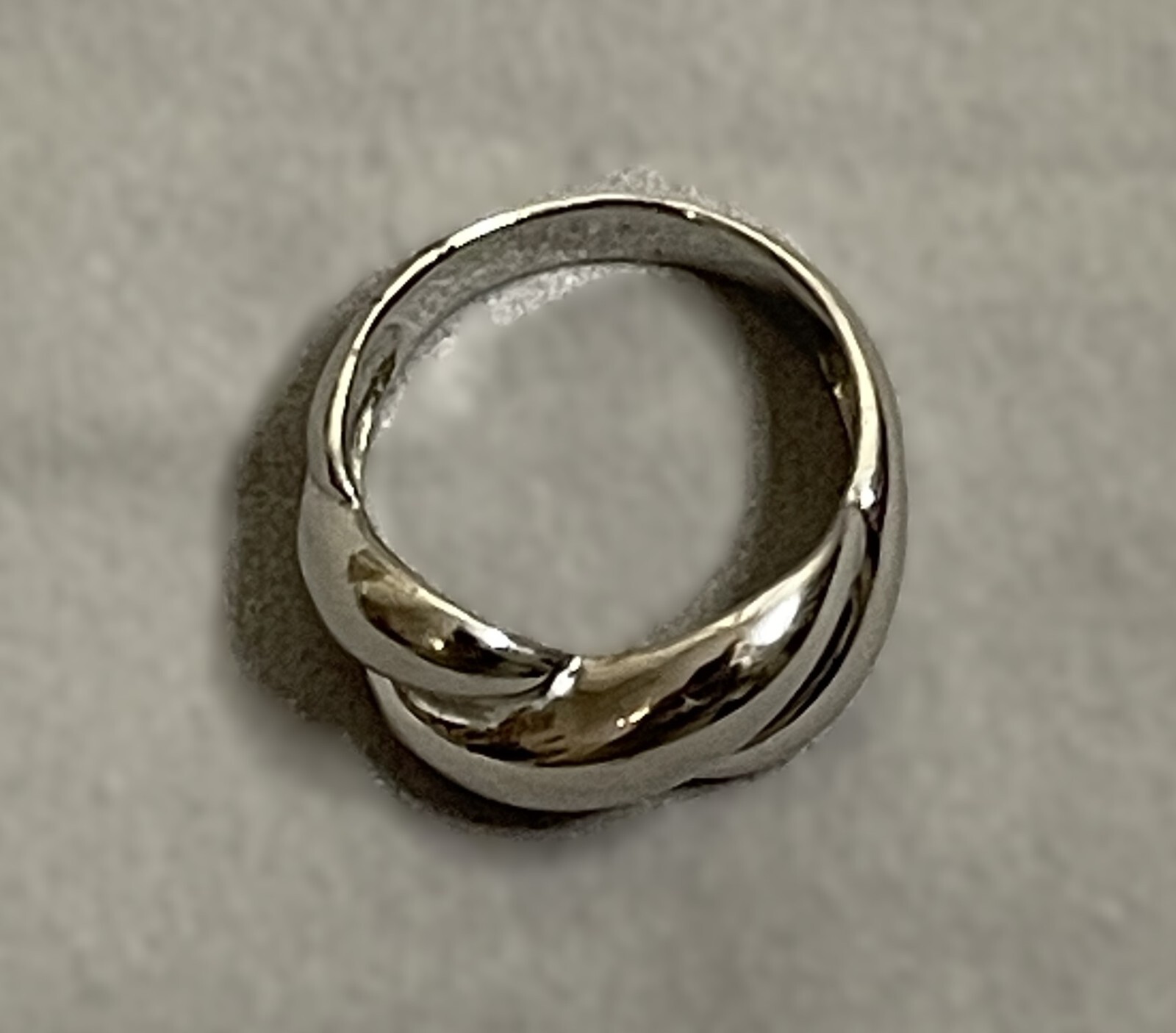 Solid Sterling Silver NF 925 Open Braid Design Ri… - image 3