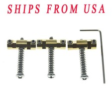 Compensated Barrel Brass Bridge Saddles fits Fender Vintage 52/62 Telecaster