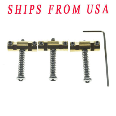 Compensated Barrel Brass Bridge Saddles fits Fender Vintage 52/62 Telecaster