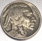 1930 P Buffalo Nickel 5 Cent US Coin VF!