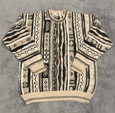 Vintage Florence Tricot Multicolor Coogi Style 3D Textured Knit Sweater Men  s L