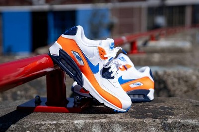 white blue and orange air max