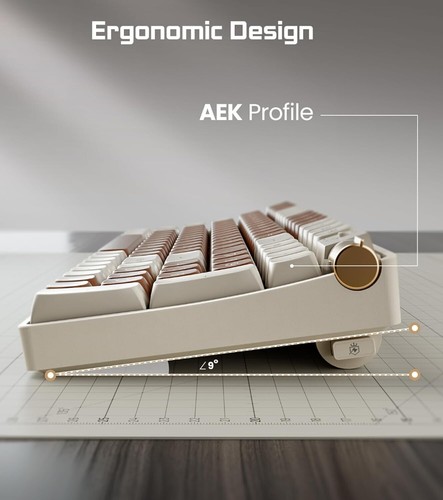 R100 96% Wireless Mechanical Keyboard with Gateron G Pro 3.0 Yellow Switches, Tr - Picture 8 of 8